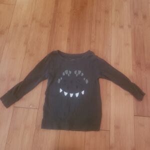 Kids Dinosaur Graphic Long Sleeve Shirt - Black